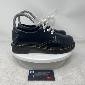 Dr Martens 1461 Hearts AW501 Shoes Black Leather Women’s Size 5 Heart Design